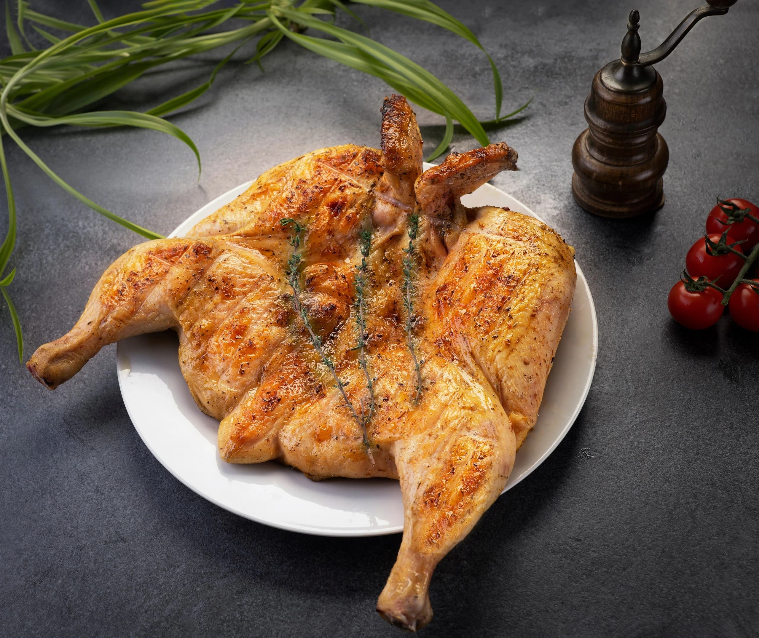 Курица табака на углях